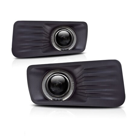 Winjet Ford Explorer 2006-10 Halo Projectorfog Lights - Clear CFWJ-0152-C